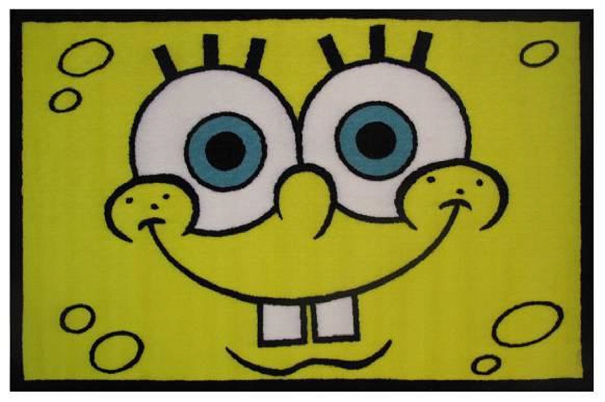 Fun Rug Sb-16 3958 39 X 58 In. Nickelodeon Spongebob Head Kids Rugs, Multicolor