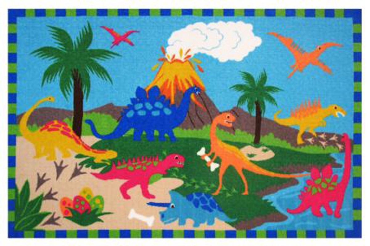 39 X 58 In. Fun Time - Jurassic World Medium Pile Childrens Area Rug - Multicolor