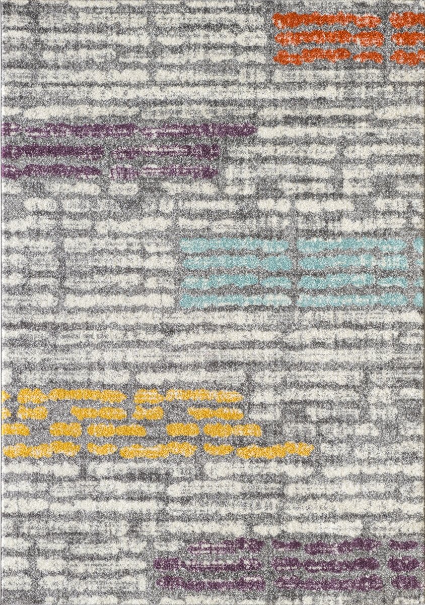 Ch713g81 8 X 10 Ft. Chelsea Collection Power Loom Machine Made Alice Grey Striped Rectangle Rug