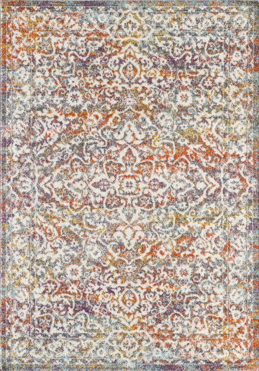 Ry829m81 8 X 10 Ft. Railay Collection Power Loom Machine Made Paige Multicolor Traditional Rectangle Rug