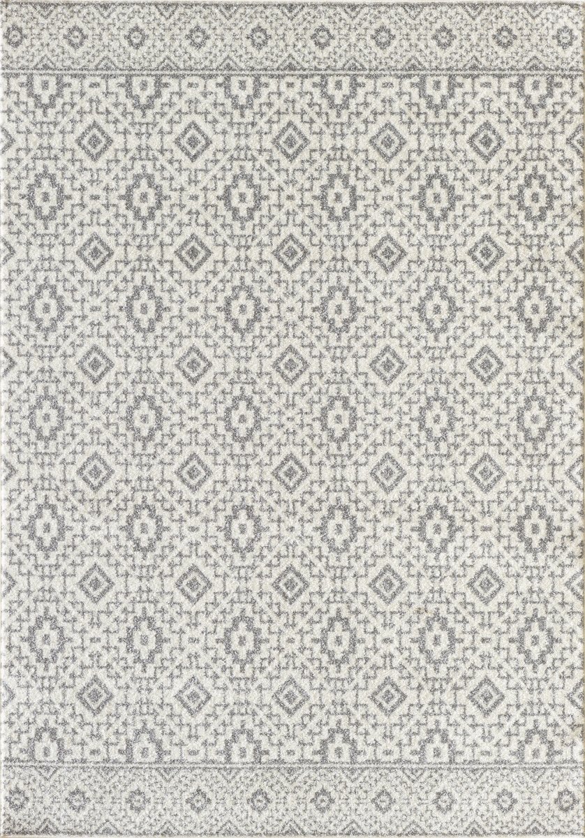 Lp916g81 8 X 10 Ft. Lapland Collection Power Loom Machine Made Sophia Grey Geometric Rectangle Rug