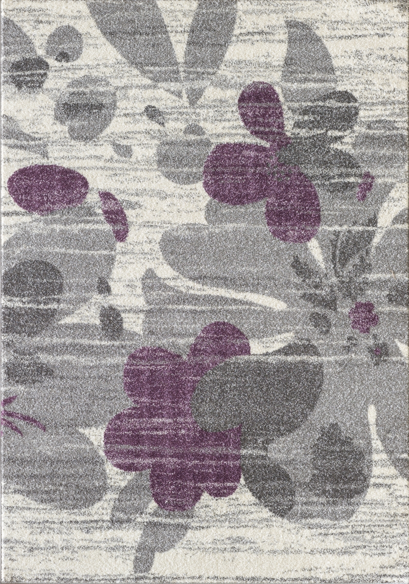 Lp964g81 8 X 10 Ft. Lapland Collection Power Loom Machine Made Amy Grey Floral Rectangle Rug