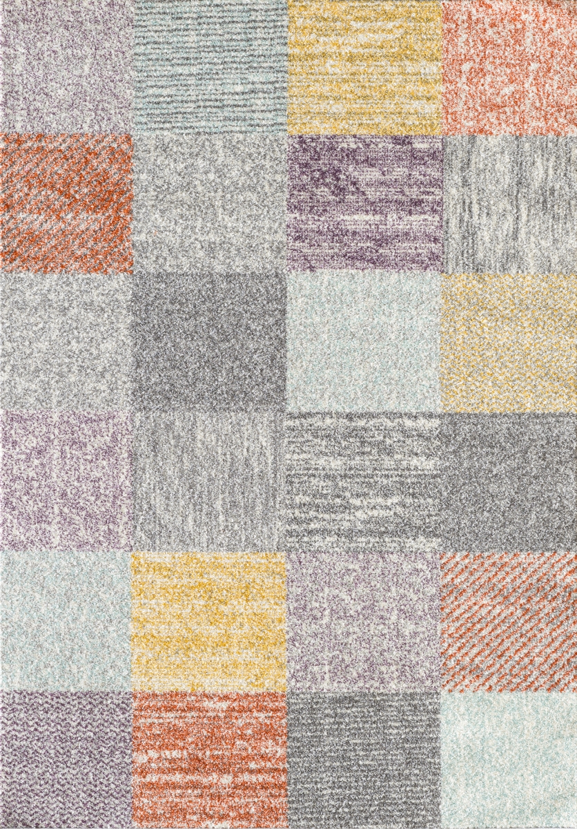Ch122m57 5 X 7 Ft. Chelsea Collection Power Loom Machine Made Madison Multicolored Plaid Rectangle Rug