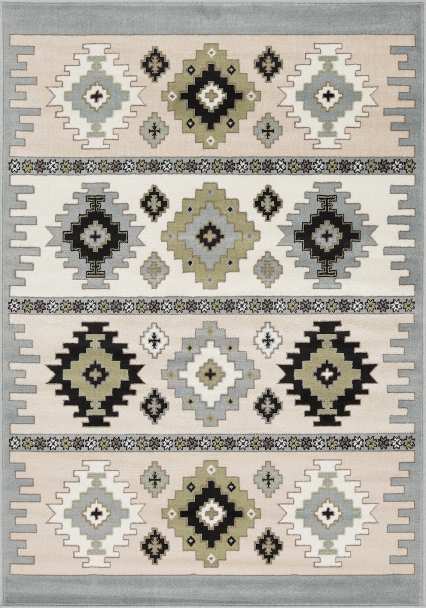 Rs510g81 8 X 10 Ft. Roswell Willow Southwestern Rug, Grey