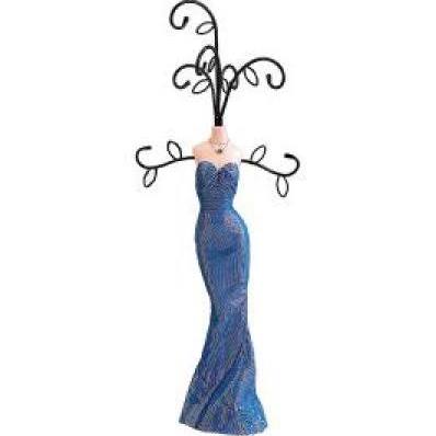 51103 18 In. Gala Gown Jewelry Stand, Blue
