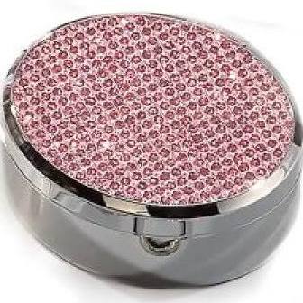 83622 Glitter Oval Jewelry Box, Pink