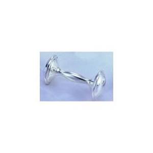8083a Dumbbell Rattle, Silver