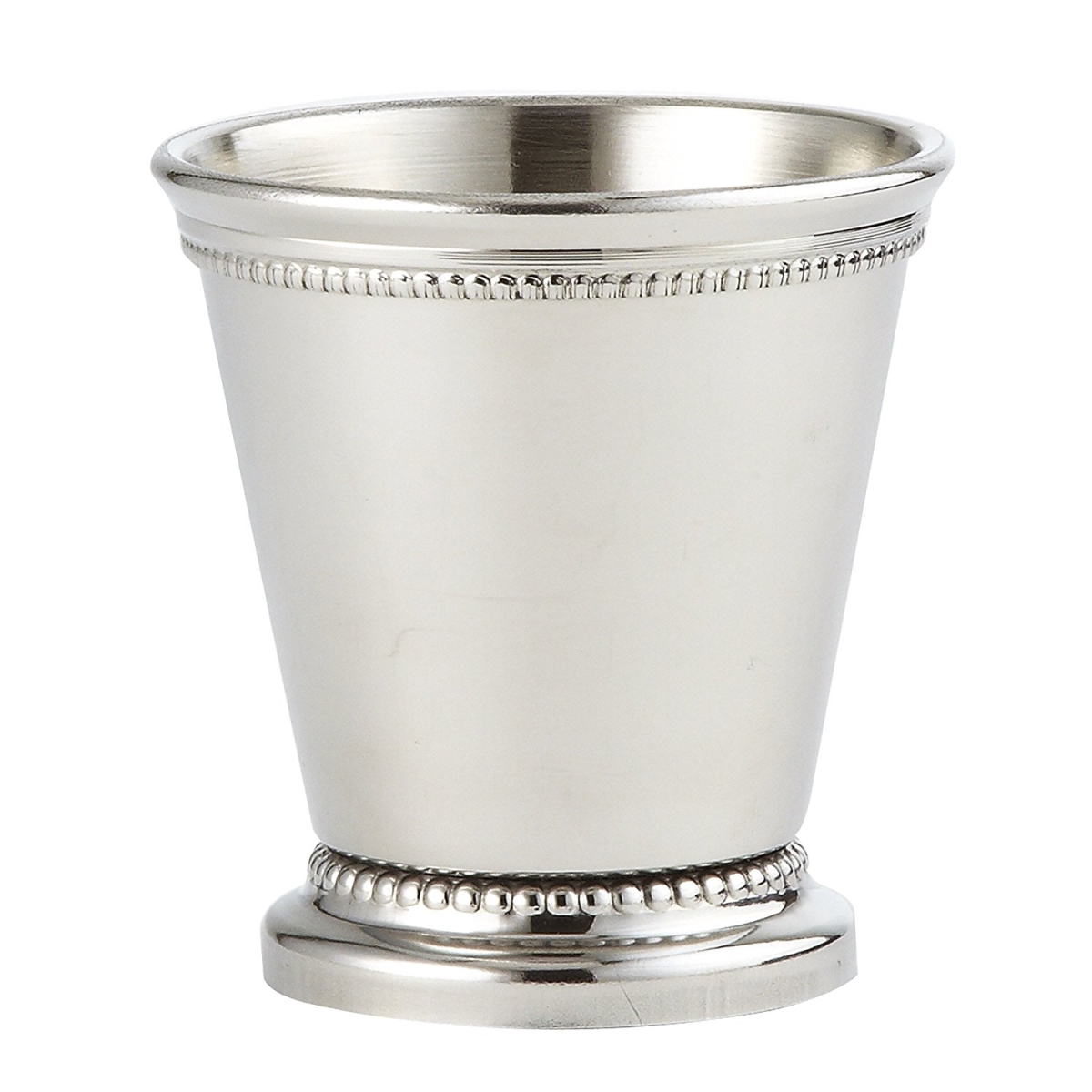 Mini Beaded Mint Julep Cup, Silver - 2.75 In.