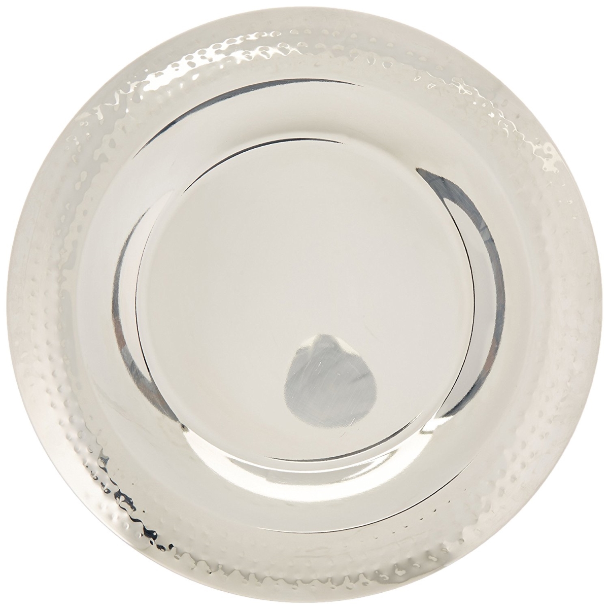Stainless Steel Hammered Charger, Diameter & Silver - 13.5 In.