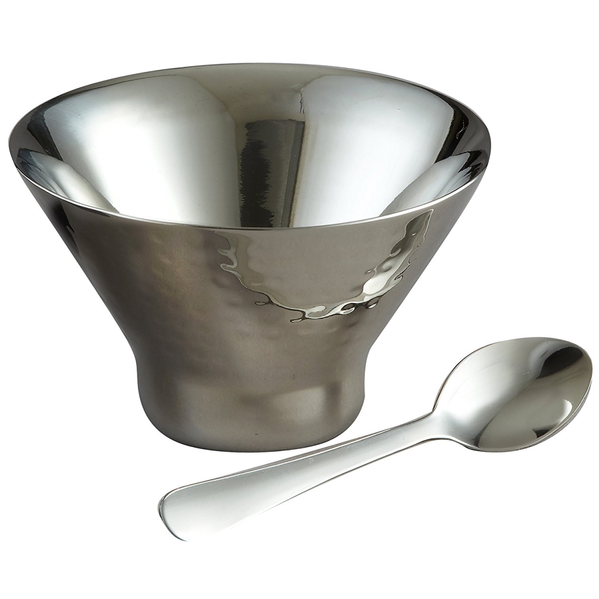 72516 Elegance Stainless Steel Dessert Bowl With Spoon