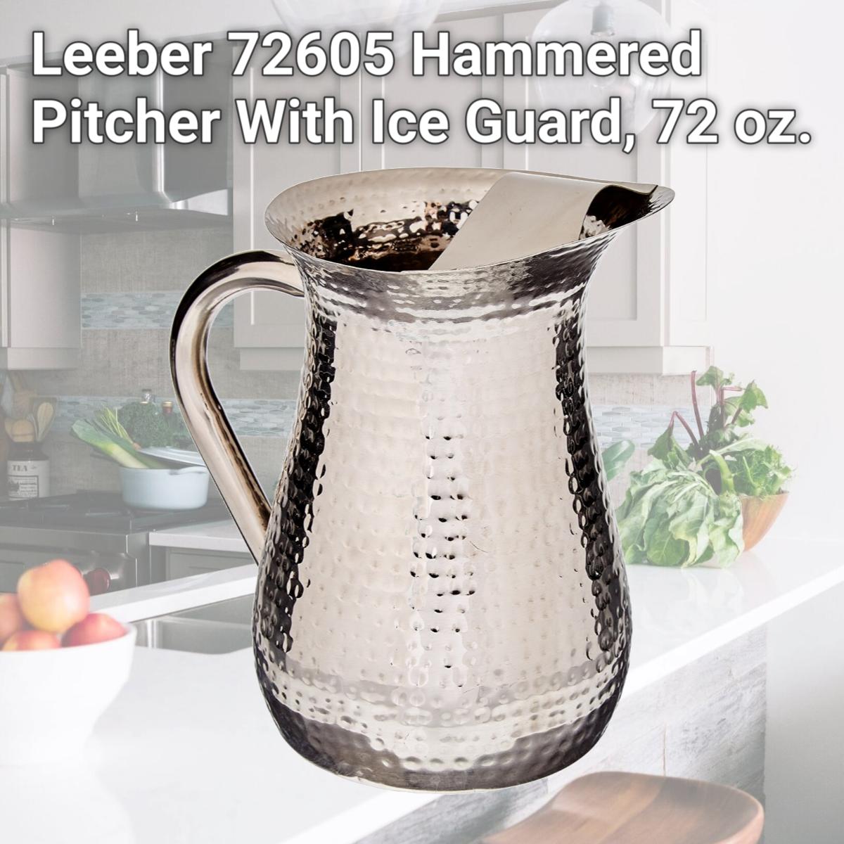 Picture of Leeber 72605 Hammered Pitcher With Ice Guard, 72 oz.