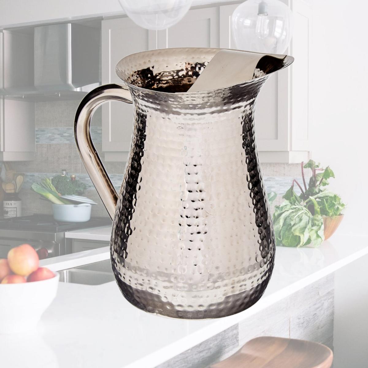 Picture of Leeber 72605 Hammered Pitcher With Ice Guard, 72 oz.