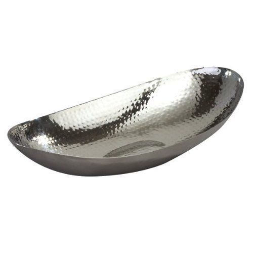 72651 17 In. Oval Hammered Bowl