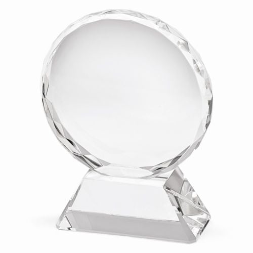 16132 4.75 In. Optical Crystal Round Award - Medium