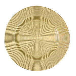 31141 Rope & Metallic Gold Chargers Plate - Set Of 4
