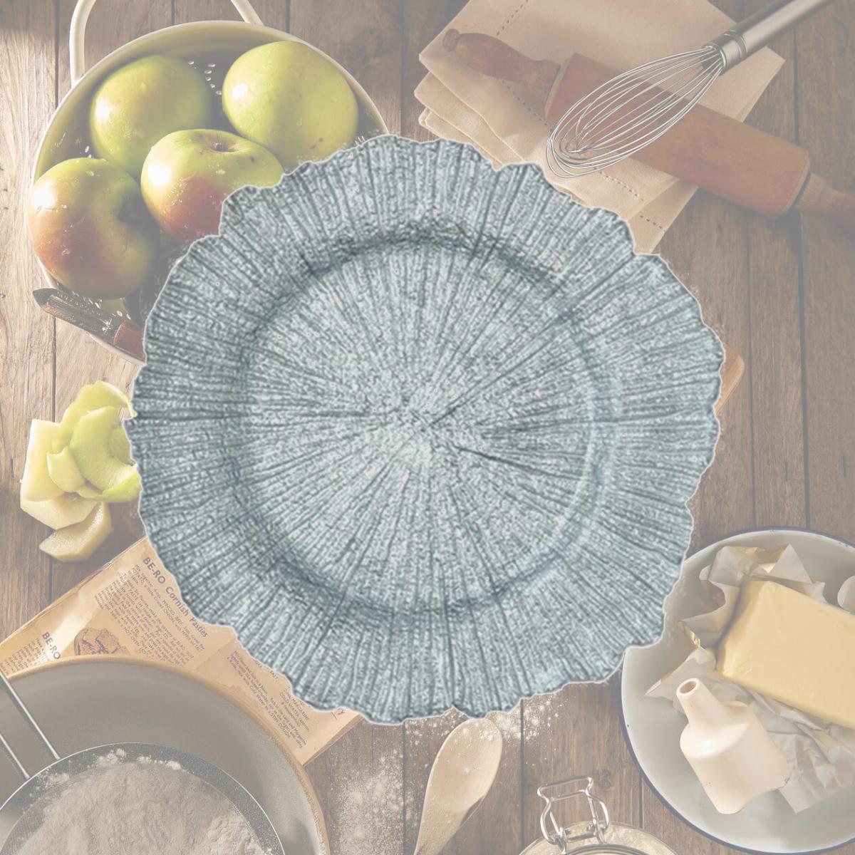 Picture of Leeber 31162 Sea Sponge Chargers Plate, Silver - Set of 4