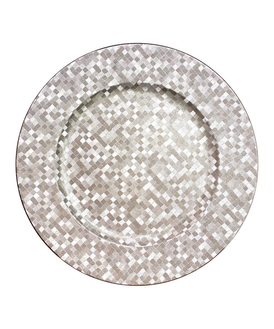 32125 Mosaic Chargers Plate, Silver - Set Of 4