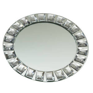33113 Diamond Rim Mirror Charger Plate