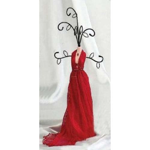 51101 18 In. Gala Gown Jewelry Stand, Red