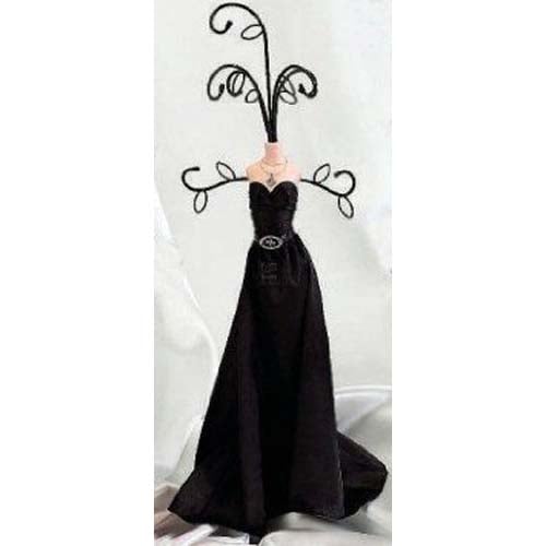 51102 18 In. Gala Gown Jewelry Stand, Black