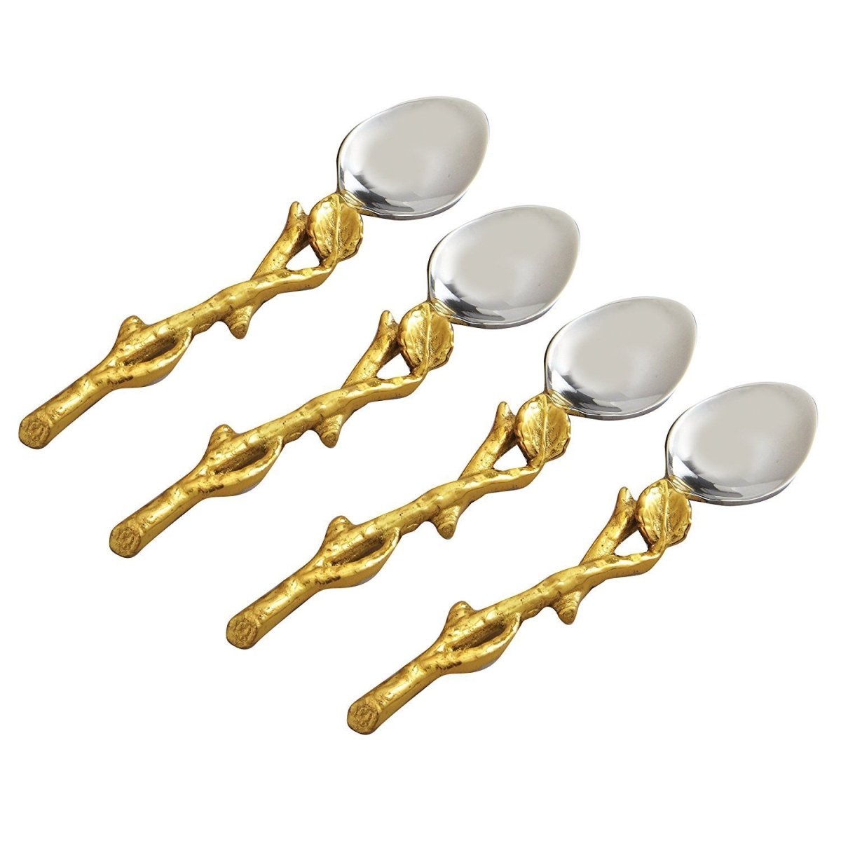 70013 5 In. Golden Vine Spoons - Set Of 4