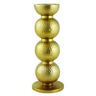 72104 13.5 In. Soft Gold Pillar Candleholder