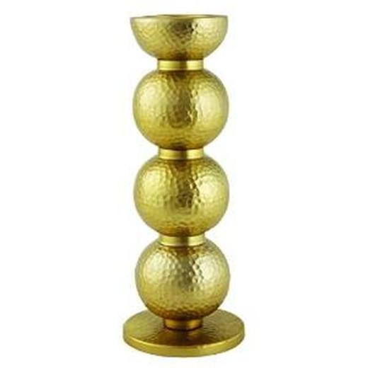 10 In. Soft Gold Pillar Candleholder