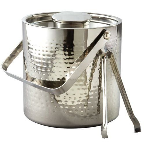 72579 1.5 Qt. Hammered Belly Ice Bucket With Tongs