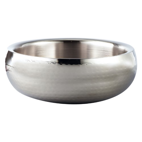 72601 11 In. Hammered Salad Double Wall Bowl