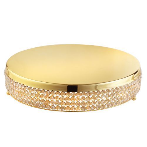 72914 19.5 In. Sparkle Gold Cake Plateau