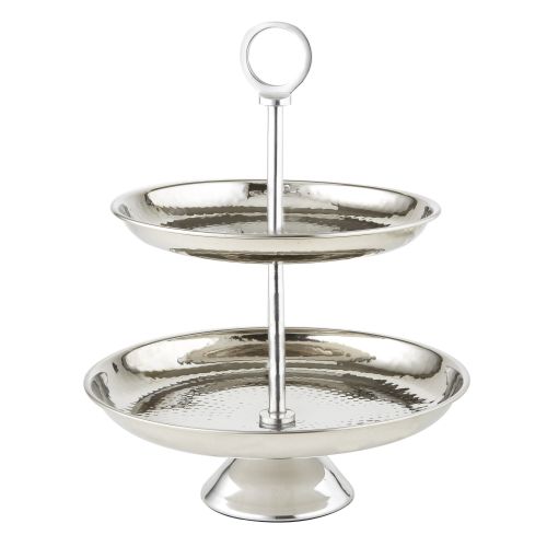 73068 8.5 & 10.5 In. 2 Tier Hammered Stand