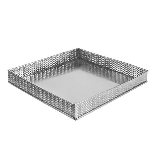 73075 12 In. Stainless Steel Bricks Square Tray