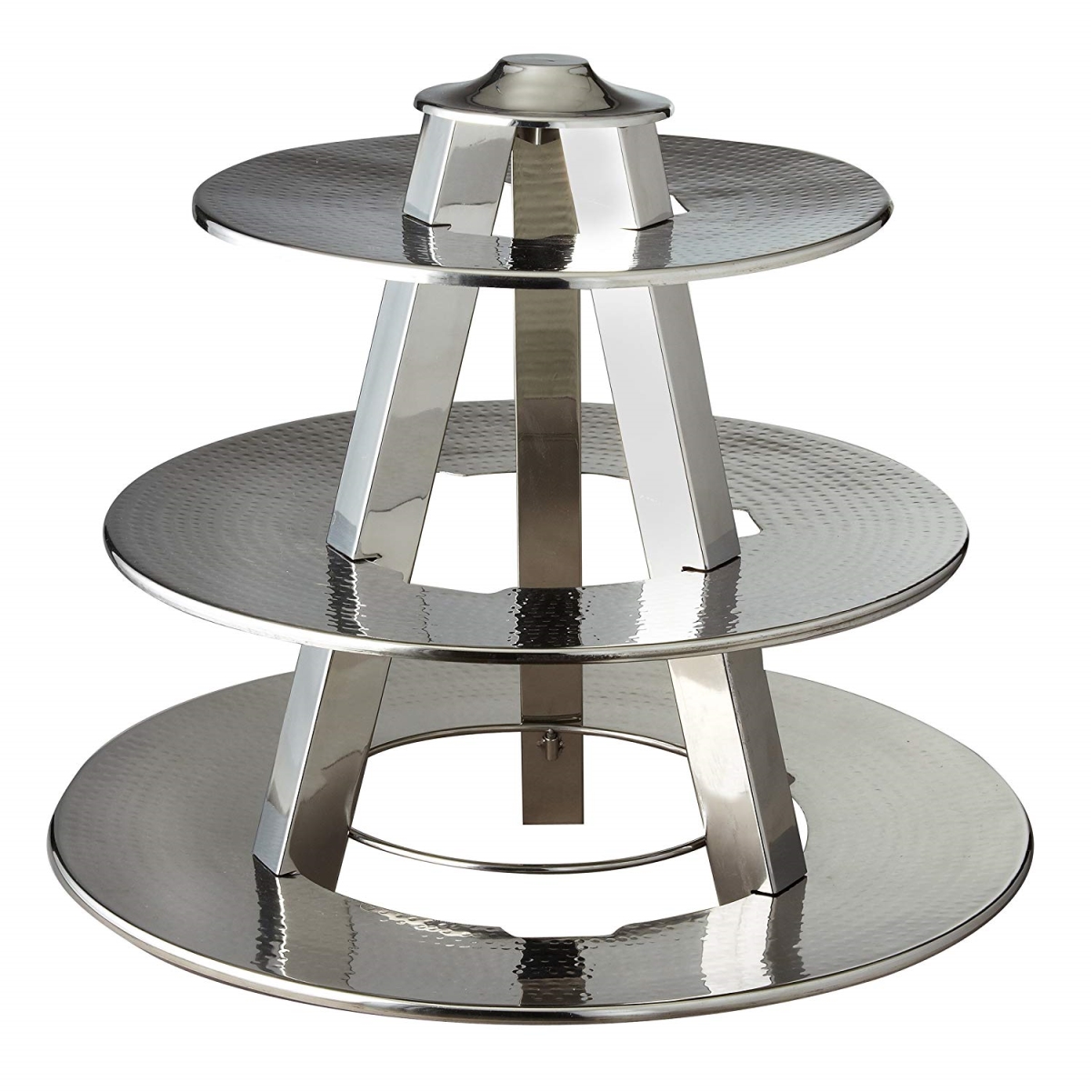 73081 18 In & 21 In. & 23 In. 3 Tier Hammered Buffet Stand