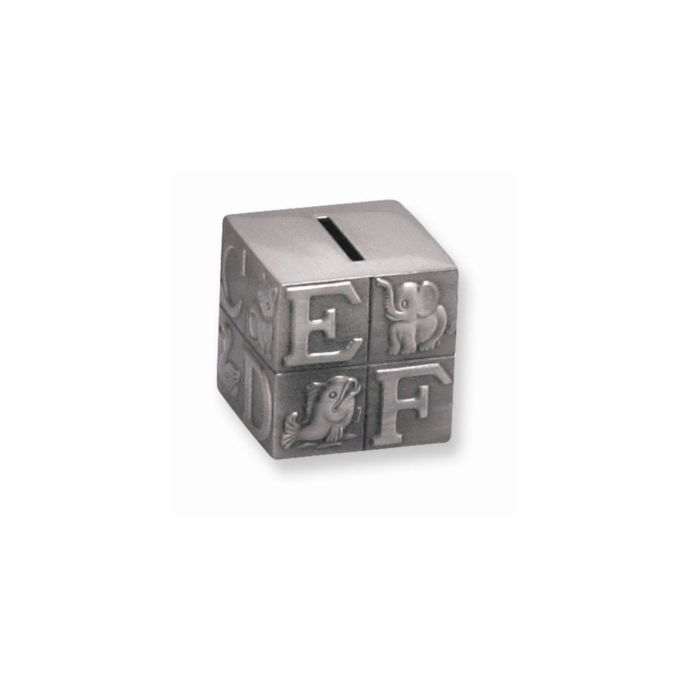 80891 Small Block Bank, Pewter