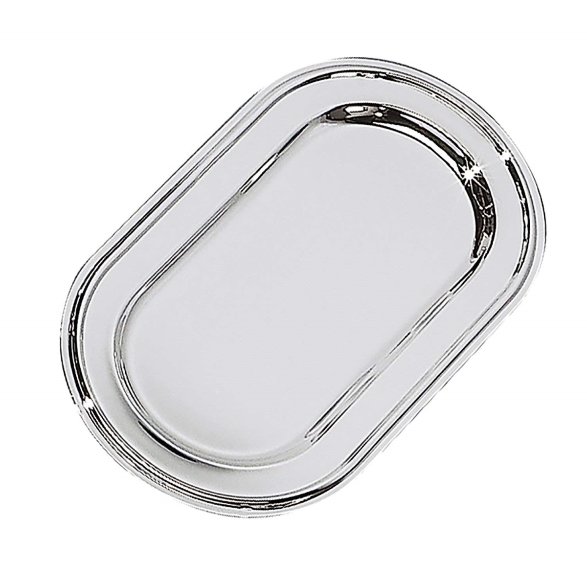 82221 11 X 6 In. Silver Oval Tray
