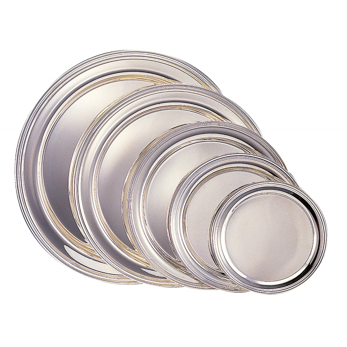 12 In. Silver Round Tray