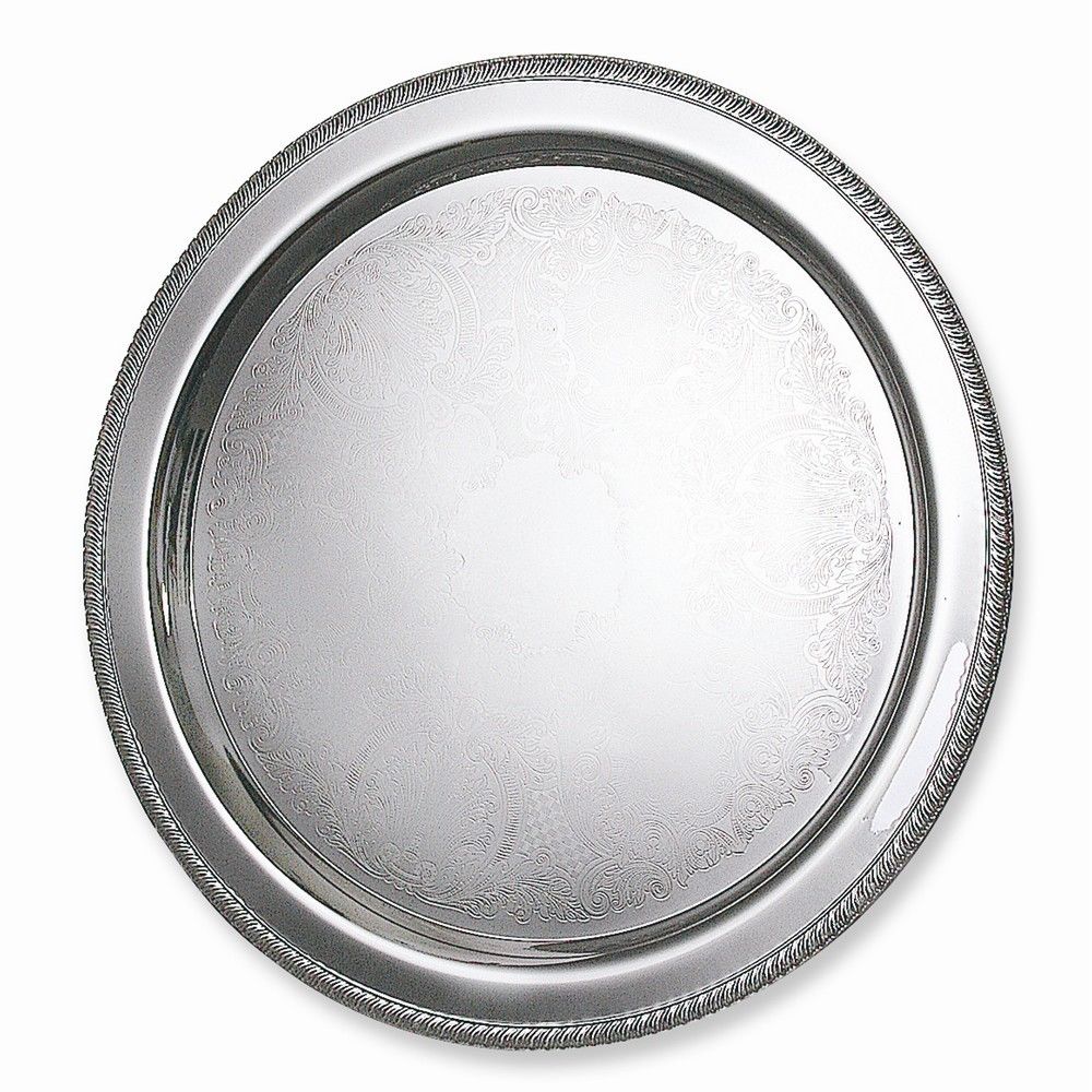82361 12 In. Round Gadroon Tray