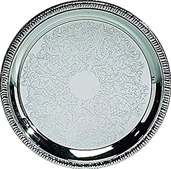 10 In. Silver Plate Round Tray