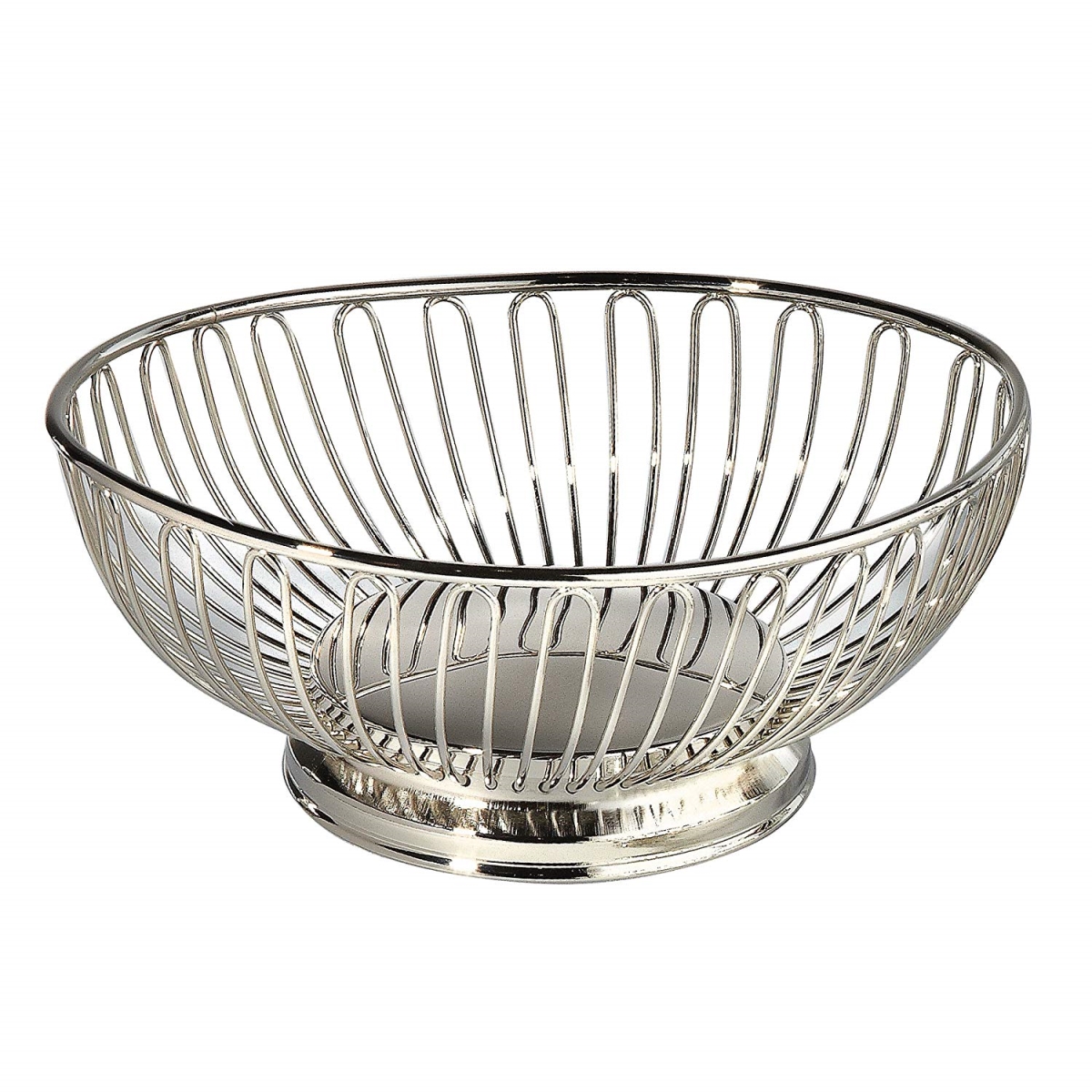 85191 9 X 7 In. Non-tarnish Silver Plated Oval Wire Basket