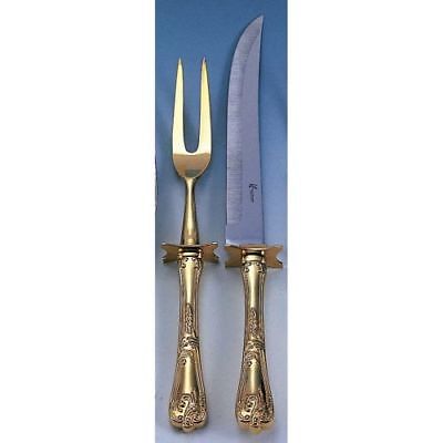 86013 Gold Plated Carving Set