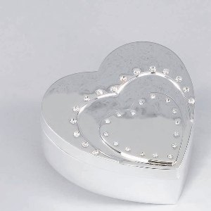 86739 Jeweled Double Heart Box