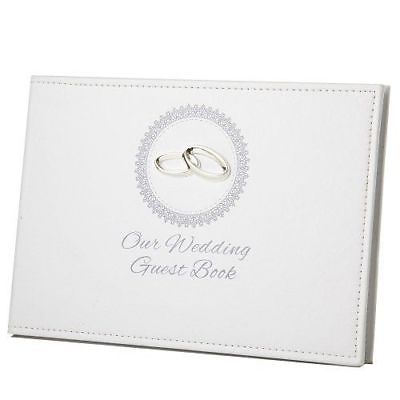 87001 Double Rings Wedding Guest Book