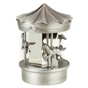 88612 Carousel Bank, Silver Plated & Pewter