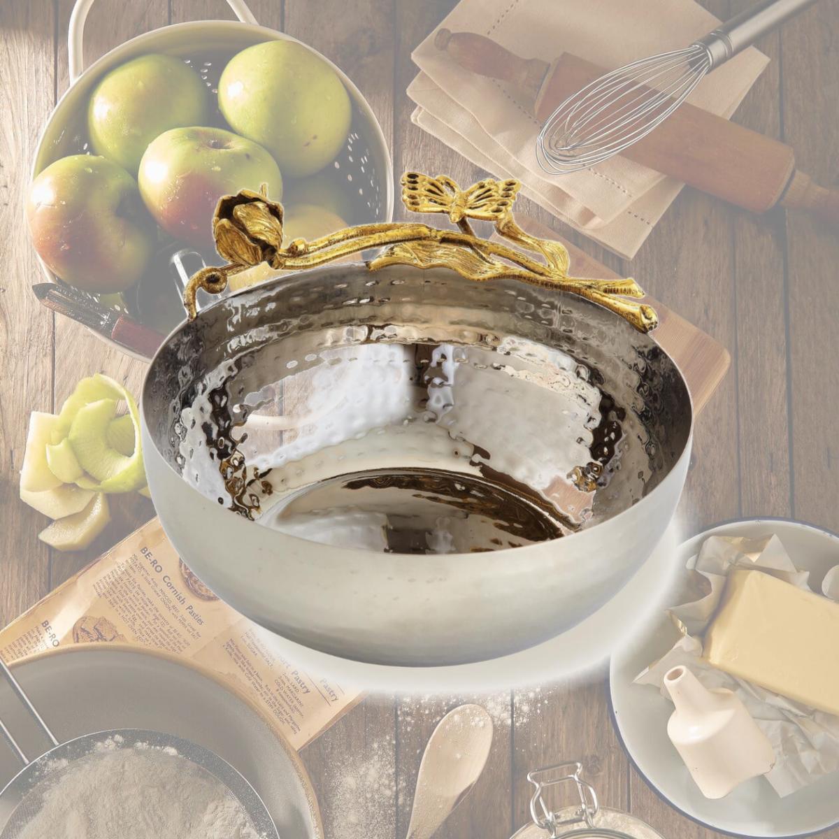 Picture of Leeber 70062 6.5 x 2.5 in. Butterfly Serving Bowl, Silver & Gold