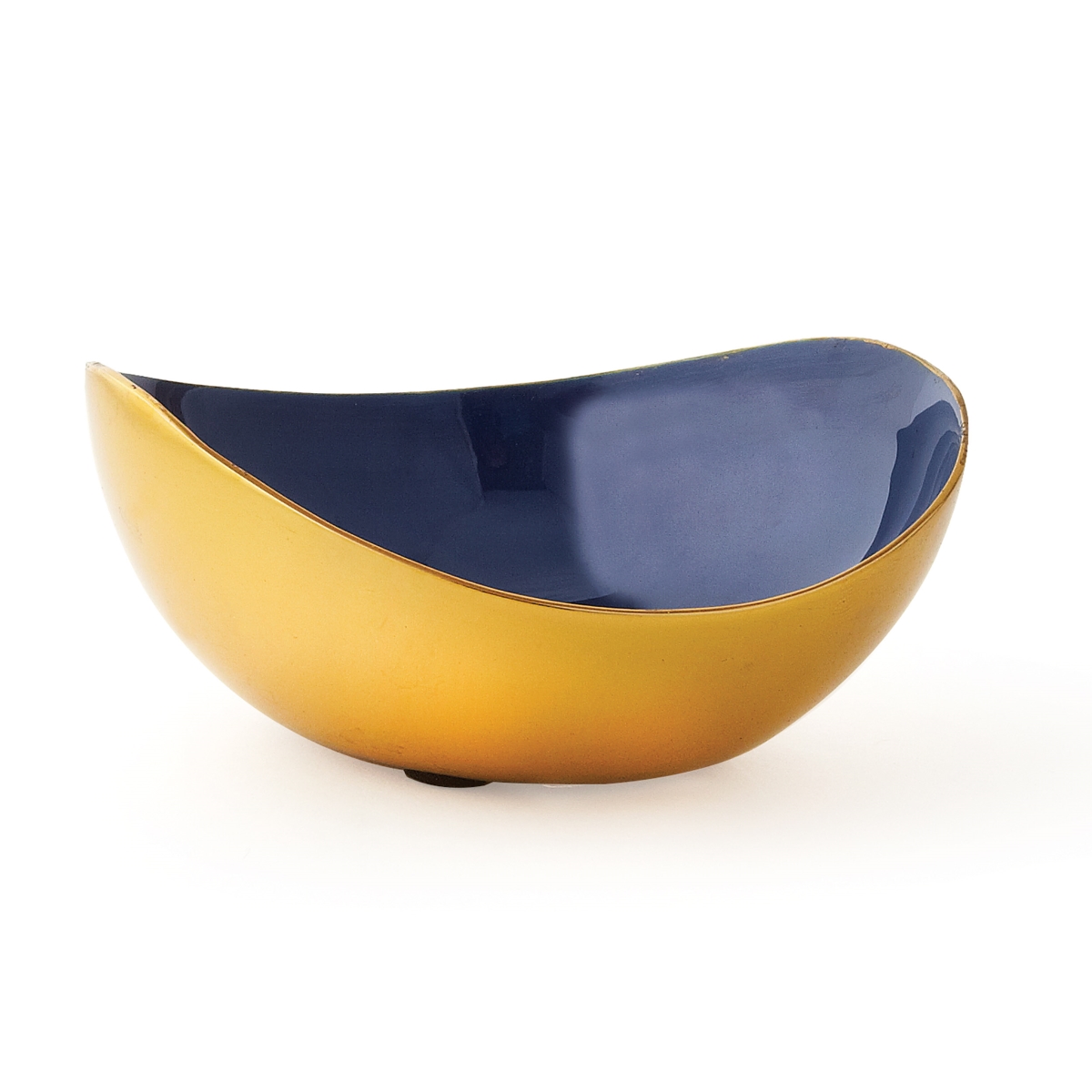 70171 4.25 X 4 X 2.25 In. Crescent Bowl, Gold & Navy