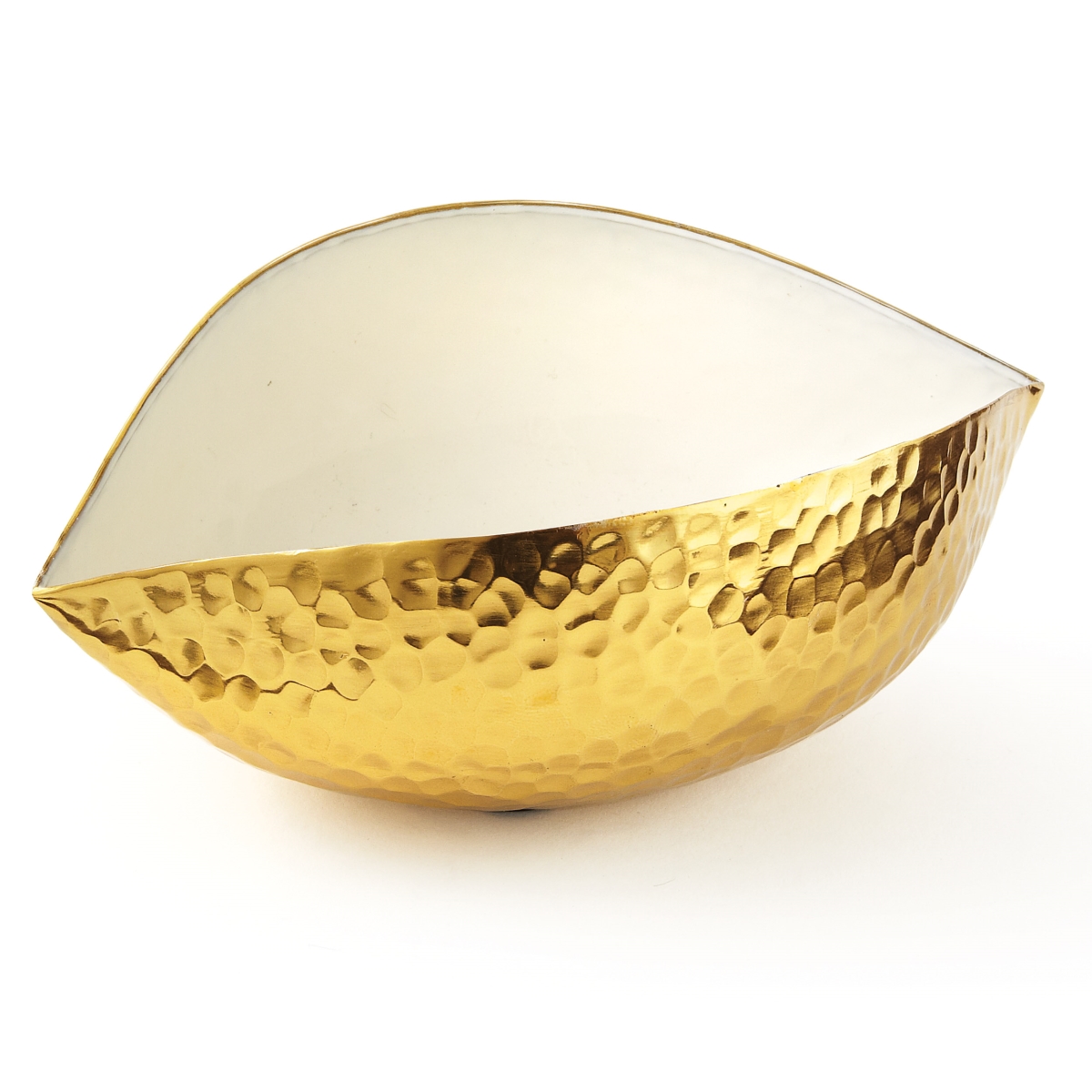 70181 6.75 X 4 X 2.75 In. Bethany Bowl, Gold & White