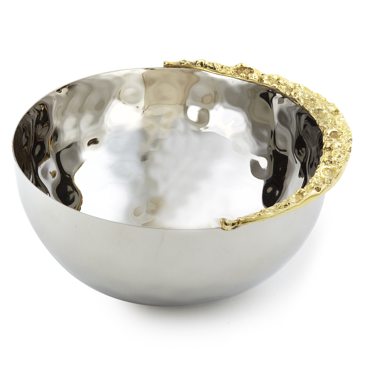 70231 6 In. Lunar Small Serving Bowl, Silver & Gold