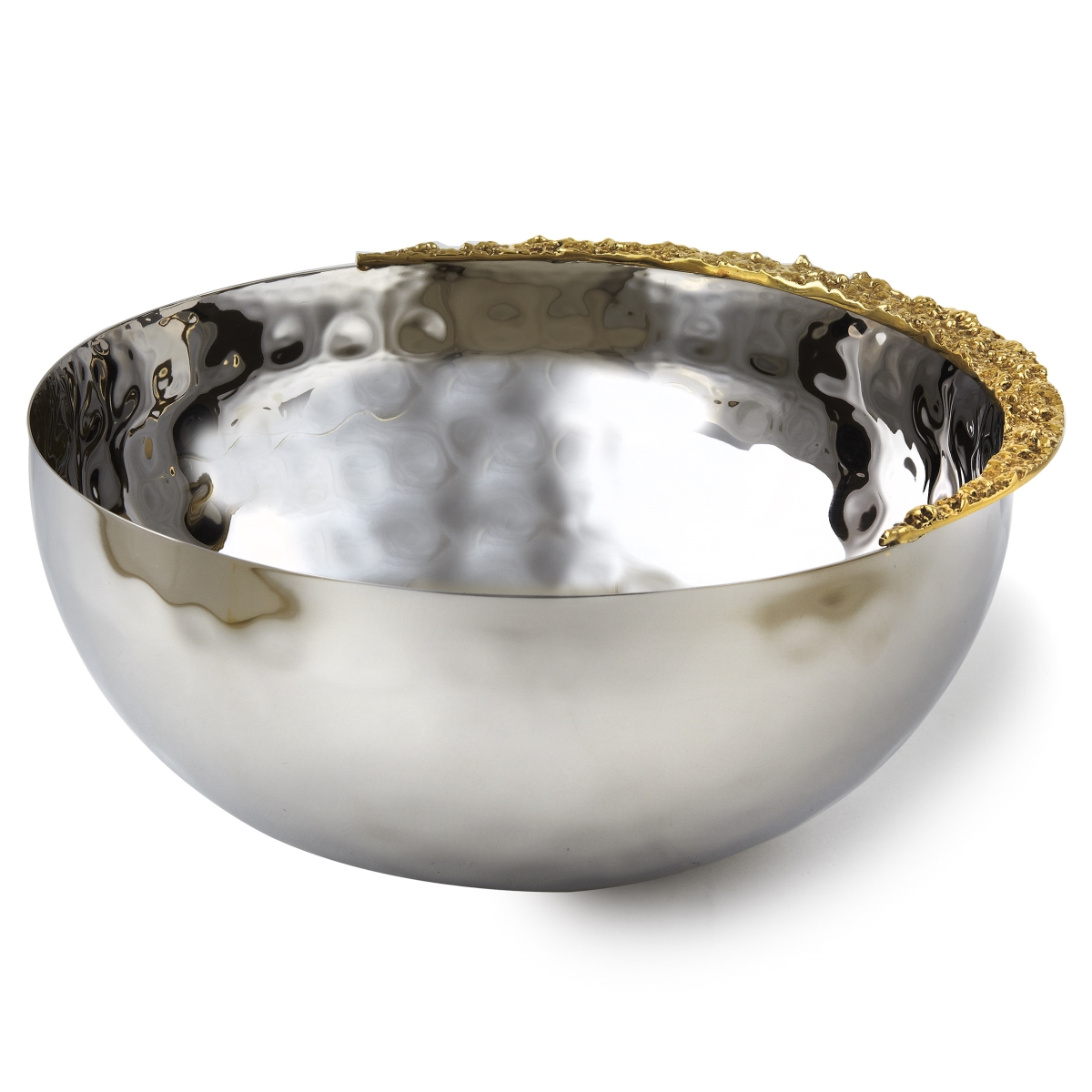 70233 10 In. Lunar Serving Bowl, Silver & Gold