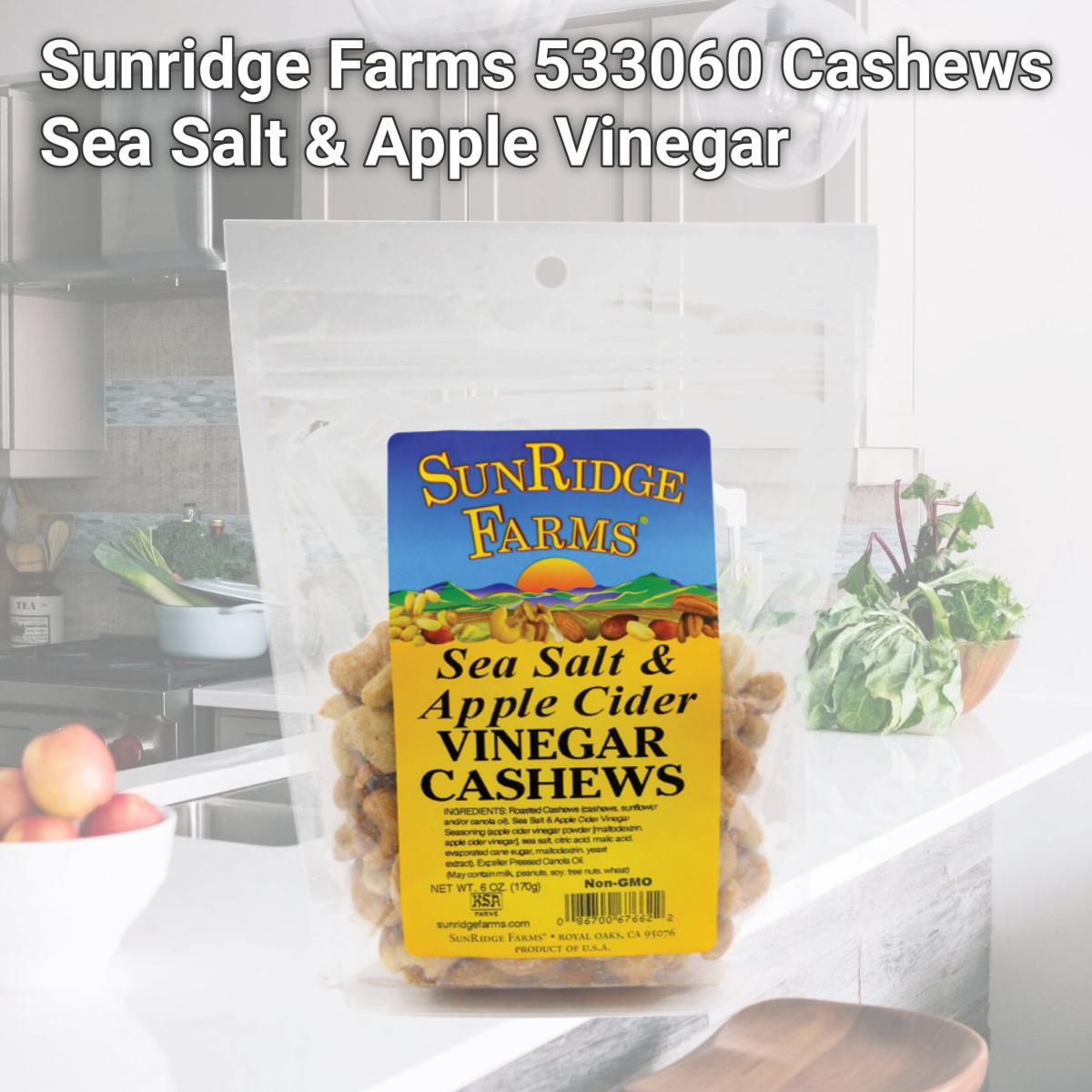 Picture of Sunridge Farms 533060 Cashews Sea Salt & Apple Vinegar