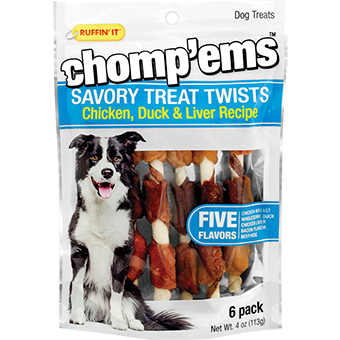 780248 Chompems Savory Treat Twists With Chicken Liver & Duck